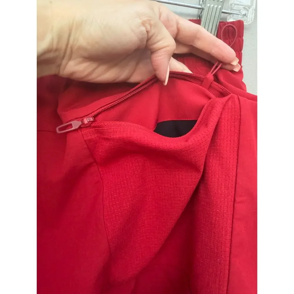 Lululemon Men Red Channel Cross Swim Shorts Mesh Sz M LM7AS1S Lined Beach Trunks